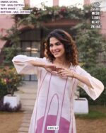 White Mul Cotton Printed Kurti Pant Set for Women with Inner – Stylish Casual Ethnic Wear