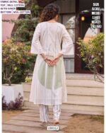 White Mul Cotton Printed Kurti Pant Set for Women with Inner – Stylish Casual Ethnic Wear