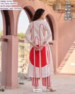 White Mul Cotton Printed Kurti Pant Set for Women with Inner – Stylish Casual Ethnic Wear