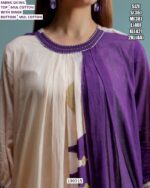 Mul Cotton Abstract Printed Kurti Pant Set for Women with Inner