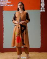 Mul Cotton Abstract Printed Kurti Pant Set for Women with Inner