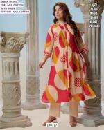 Mul Cotton Abstract Printed Kurti Pant Set for Women with Inner