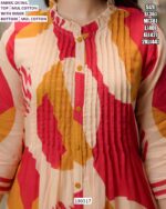 Mul Cotton Abstract Printed Kurti Pant Set for Women with Inner