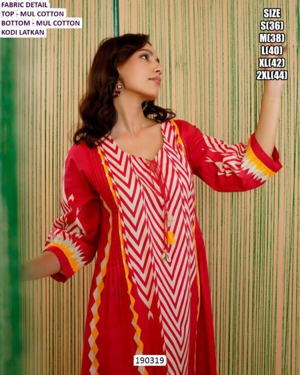 Mul Cotton Kurti Pant Set for Women with Inner – Printed Ethnic Wear