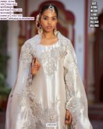 Designer Tissue Silk Applique Handwork Suit Set with Dupatta for Festive & Party Wear