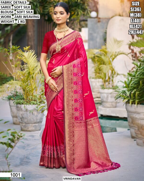 Premium Soft Silk Saree with Copper Tone Pallu and Woven Blouse