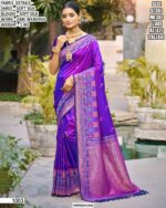 Premium Soft Silk Saree with Copper Tone Pallu and Woven Blouse