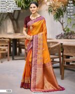 Premium Soft Silk Saree with Copper Tone Pallu and Woven Blouse