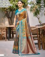 Premium Soft Silk Saree with Copper Tone Pallu and Woven Blouse