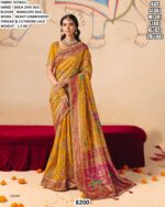 Women’s Designer Dola Zari Silk Saree with Embroidered Banglori Silk Blouse