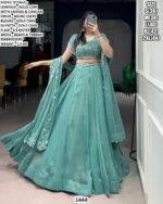 Gold Coin Lehenga Choli with Dupatta for Women – Beads and Thread Embroidery