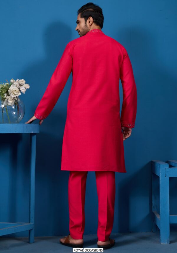 Designer Kurta Pajama for Men with Embroidery Work