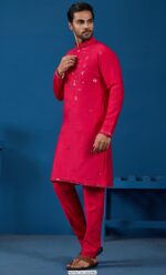 Designer Kurta Pajama for Men with Embroidery Work