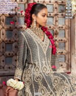 Women’s Grey Ho Silk Designer Sharara Set with Handwork and Dupatta