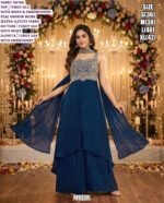 Women’s Fendy Silk Suit Set with Embroidery, Beads Work and Dupatta