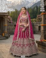 Heavy Embroidered Bridal Lehenga Choli with Fancy Dori Sequence Work