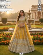 Heavy Embroidered Bridal Lehenga Choli with Fancy Dori Sequence Work