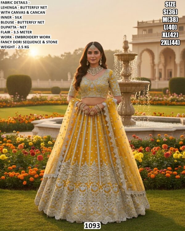 Heavy Embroidered Bridal Lehenga Choli with Fancy Dori Sequence Work