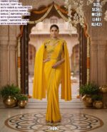 Real Georgette Saree with Handwork Belt and Soft Net Blouse for Women