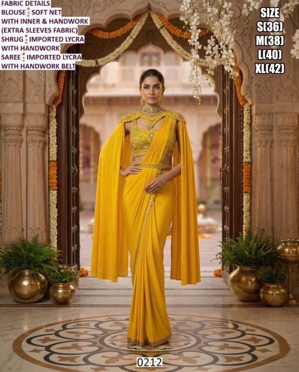 Real Georgette Saree with Handwork Belt and Soft Net Blouse for Women