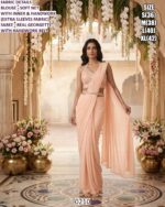 Real Georgette Saree with Handwork Belt and Soft Net Blouse for Women