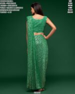 Georgette Sequin Embroidered Saree For Women – Party Wear Glam Look