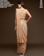 Georgette Sequin Embroidered Saree For Women – Party Wear Glam Look