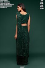 Georgette Sequin Embroidered Saree For Women – Party Wear Glam Look