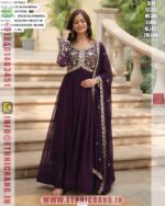 Faux Blooming Embroidered Anarkali Suit With Dupatta For Women
