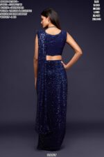 Georgette Sequin Embroidered Saree For Women – Party Wear Glam Look