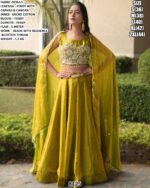 Women’s Designer Fendy Lehenga Set with Cotton Thread Embroidery