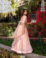 Elegant Pink Party Wear Lehenga Choli With Sequin Work And Embroidered Dupatta