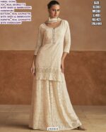 Elegant Party Wear Palazzo Suit In Real Georgette With Embroidery