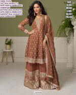 Designer Real Georgette Embroidered Palazzo Suit for Women
