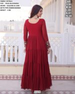 Faux Blooming Designer Gown With Sequins And Zari Work For Women