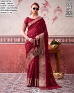 Elegant Chinon Saree For Festive And Traditional Wear