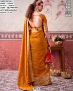 Elegant Chinon Saree For Festive And Traditional Wear