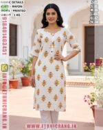 Printed Rayon Daily Wear Kurti For Women
