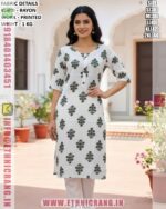 Printed Rayon Daily Wear Kurti For Women