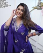 Pure Viscouse Chanderi Embroidered Suit Set With Chanderi Cotton Dupatta