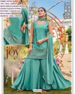 Women Elegant Party Wear Palazzo Suit With Embroidered Kurta