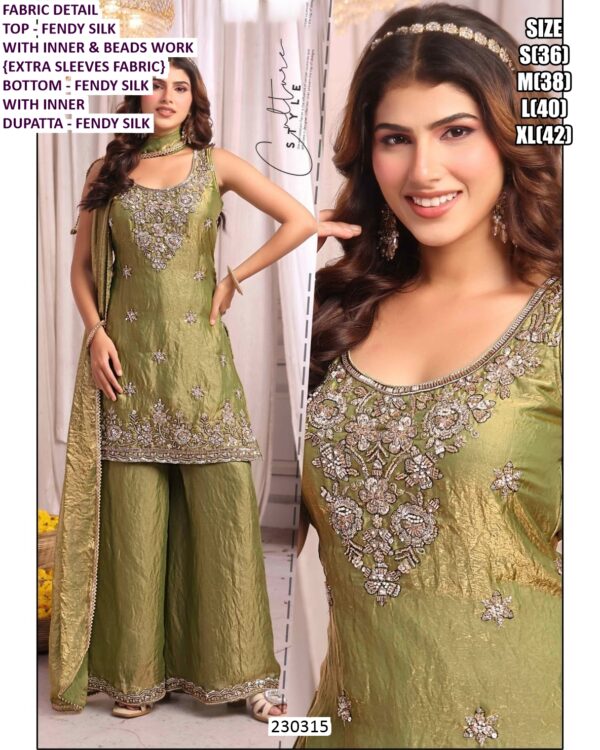 Elegant Designer Ethnic Palazzo Suit And Indo Western Collection For Women