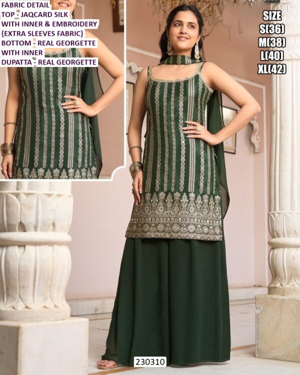 Elegant Designer Ethnic Palazzo Suit And Indo Western Collection For Women