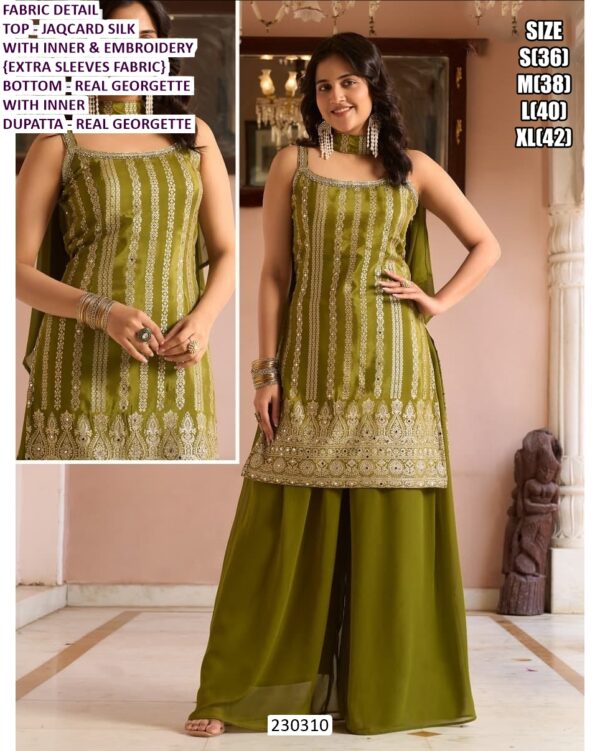 Elegant Designer Ethnic Palazzo Suit And Indo Western Collection For Women