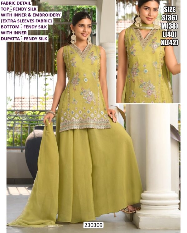 Designer Embroidered Palazzo Suit Set For Women With Dupatta – Premium Party Wear Collection