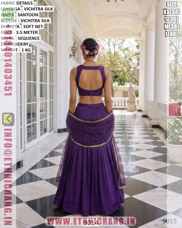 Designer Silk Lehenga Choli For Women With Mirror Work