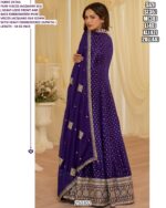 Women’s Jacquard Silk Party Wear Gown With Embroidered Dupatta