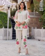 Cotton Silk Applique Handwork Co-ord Set For Women