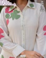 Cotton Silk Applique Handwork Co-ord Set For Women