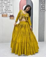 Chinon Lehenga Choli With Embroidered Jacket For Women
